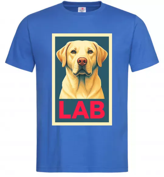 Мужская футболка LAB лабрадор Ярко-синий фото