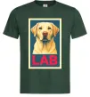 Мужская футболка LAB лабрадор Темно-зеленый фото