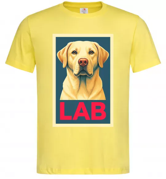 Мужская футболка LAB лабрадор Лимонный фото
