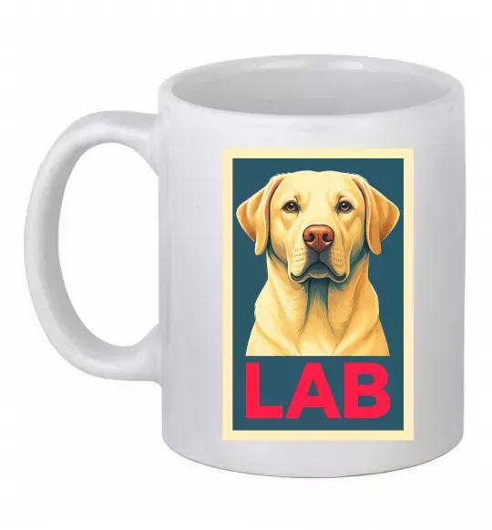 Чашка керамическая LAB лабрадор Белый фото