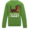 Детский Свитшот Такса I do what I want Лаймовый фото