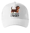 Кепка Такса I do what I want Белый фото
