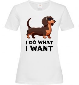 Жіноча футболка Такса I do what I want