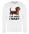 Свитшот Такса I do what I want Белый фото