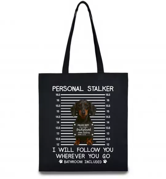 Эко-сумка Такса Personal Stalker Черный фото