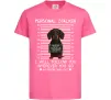 Дитяча футболка Такса Personal Stalker Яскраво-рожевий фото