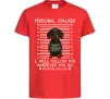 Дитяча футболка Такса Personal Stalker Червоний фото