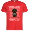 Мужская футболка Такса Personal Stalker Красный фото