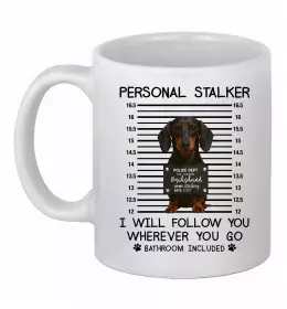 Чашка керамічна Такса Personal Stalker Білий фото