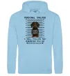 Чоловіча толстовка (худі) Такса Personal Stalker Блакитний фото