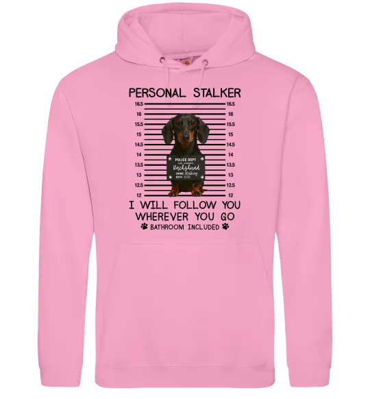 Женская толстовка (худи) Такса Personal Stalker Розовый фото