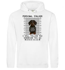 Женская толстовка (худи) Такса Personal Stalker