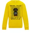 Детский Свитшот Такса Personal Stalker Солнечно желтый фото