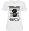 Женская футболка Такса Personal Stalker Белый фото