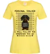Женская футболка Такса Personal Stalker Лимонный фото