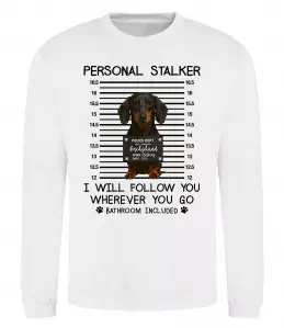 Світшот Такса Personal Stalker Білий фото