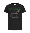 Детская футболка Такса sausage Черный фото