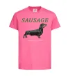 Детская футболка Такса sausage Ярко-розовый фото