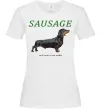 Жіноча футболка Такса sausage Білий фото