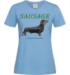 Жіноча футболка Такса sausage Блакитний фото
