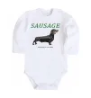 Дитячий бодік Такса sausage Білий фото