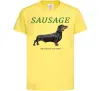 Детская футболка Такса sausage Лимонный Детская футболка Такса sausage Лимонный фото