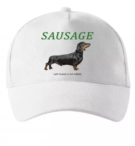 Кепка Такса sausage Белый фото