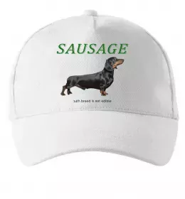 Кепка Такса sausage Білий фото