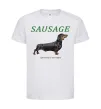 Детская футболка Такса sausage Белый фото