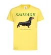 Детская футболка Такса sausage Лимонный фото