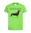 Детская футболка Такса sausage Лаймовый фото