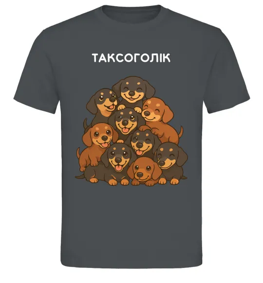 Чоловіча футболка Таксоголік Графіт фото
