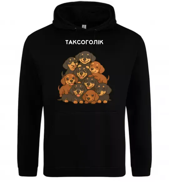 Женская толстовка (худи) Таксоголік Черный фото