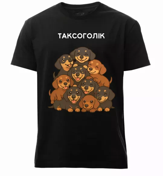 Мужская премиум футболка Таксоголік Черный фото