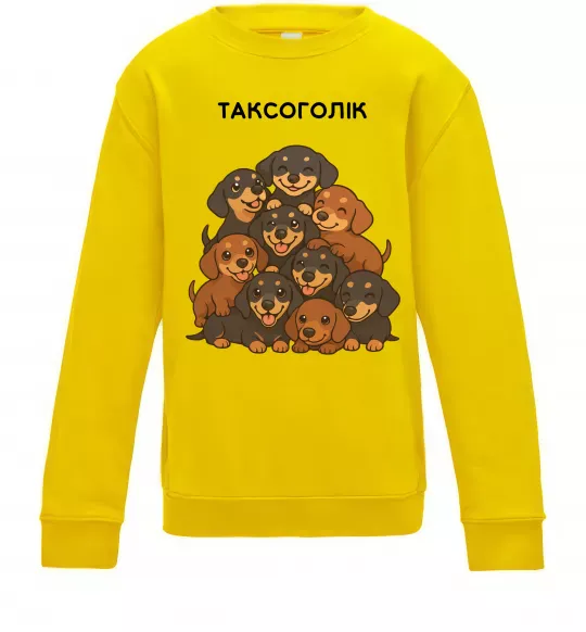 Дитячий світшот Таксоголік Сонячно жовтий фото