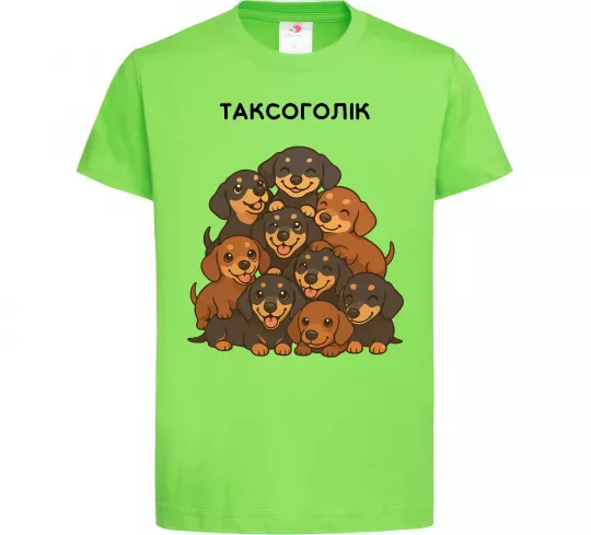 Детская футболка Таксоголік Лаймовый фото