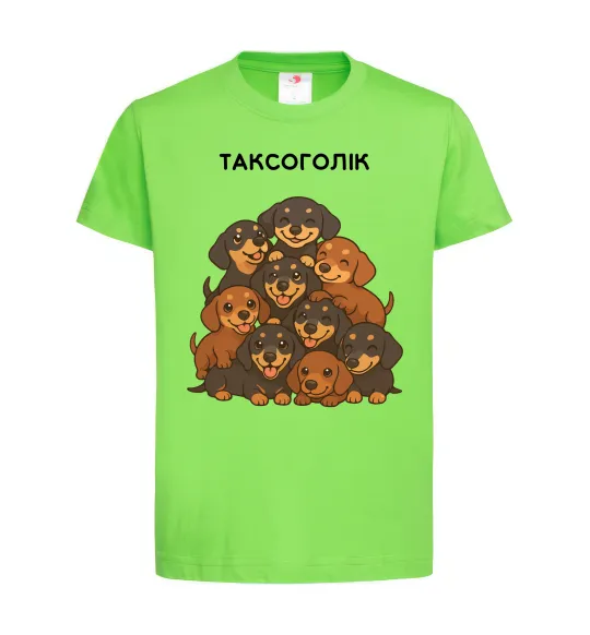 Детская футболка Таксоголік Лаймовый фото