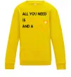 Детский Свитшот All you need is love and dog Солнечно желтый фото