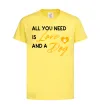 Детская футболка All you need is love and dog Лимонный фото