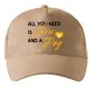 Кепка All you need is love and dog Песочный фото