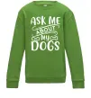 Детский Свитшот Ask me about my dogs Лаймовый фото