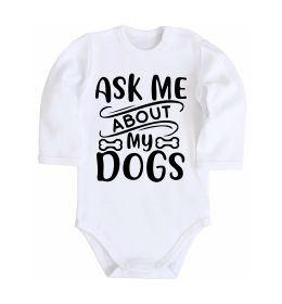 Детский боди Ask me about my dogs