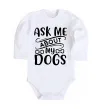 Детский боди Ask me about my dogs Белый фото