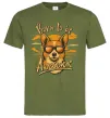 Чоловіча футболка Corgi born to be awesome Оливковий фото
