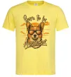 Чоловіча футболка Corgi born to be awesome Лимонний фото