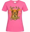 Женская футболка Corgi born to be awesome Ярко-розовый фото