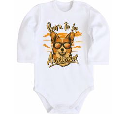 Дитячий бодік Corgi born to be awesome