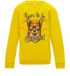 Детский Свитшот Corgi born to be awesome Солнечно желтый фото