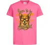 Детская футболка Corgi born to be awesome Ярко-розовый фото
