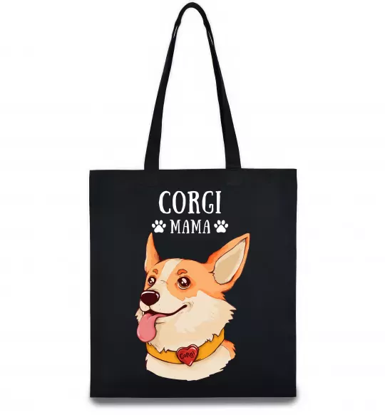Эко-сумка Corgi mama Черный фото